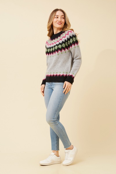 RIANNA JACQUARD KNIT PULLOVER
