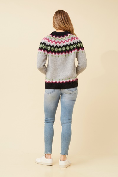 RIANNA JACQUARD KNIT PULLOVER