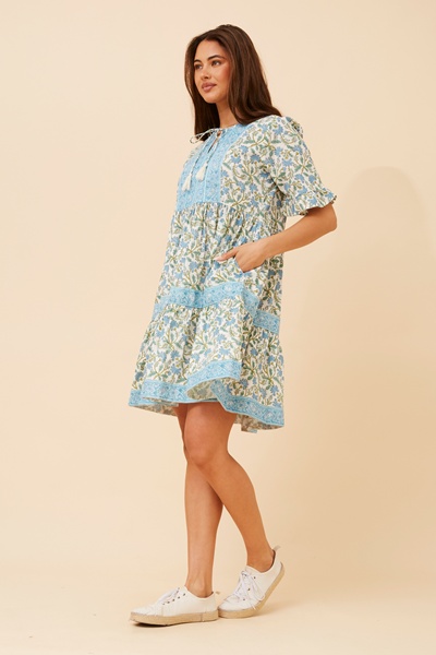 RIDHI BORDER PRINT DRESS