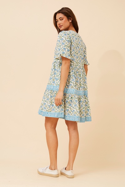 RIDHI BORDER PRINT DRESS