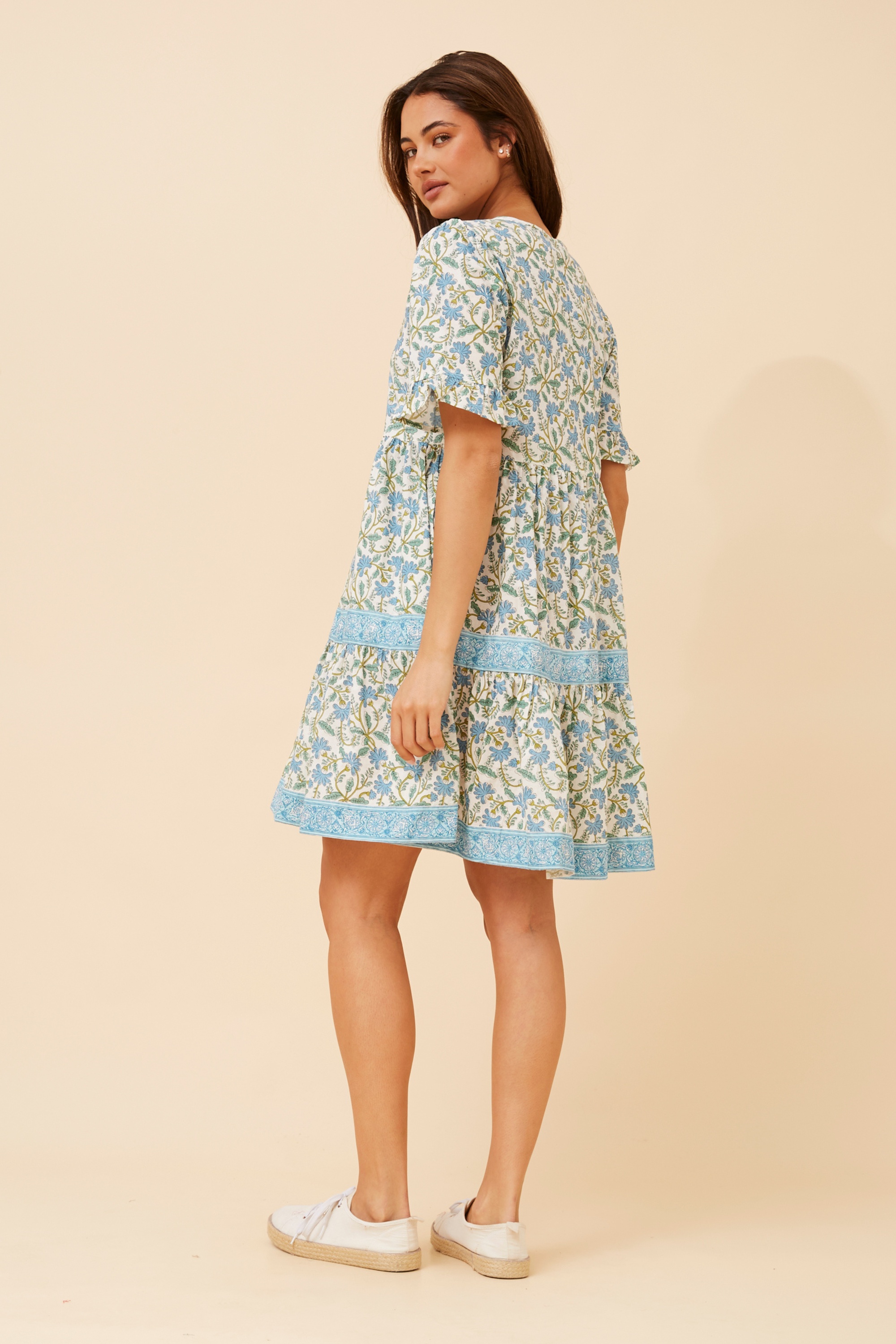 RIDHI BORDER PRINT DRESS