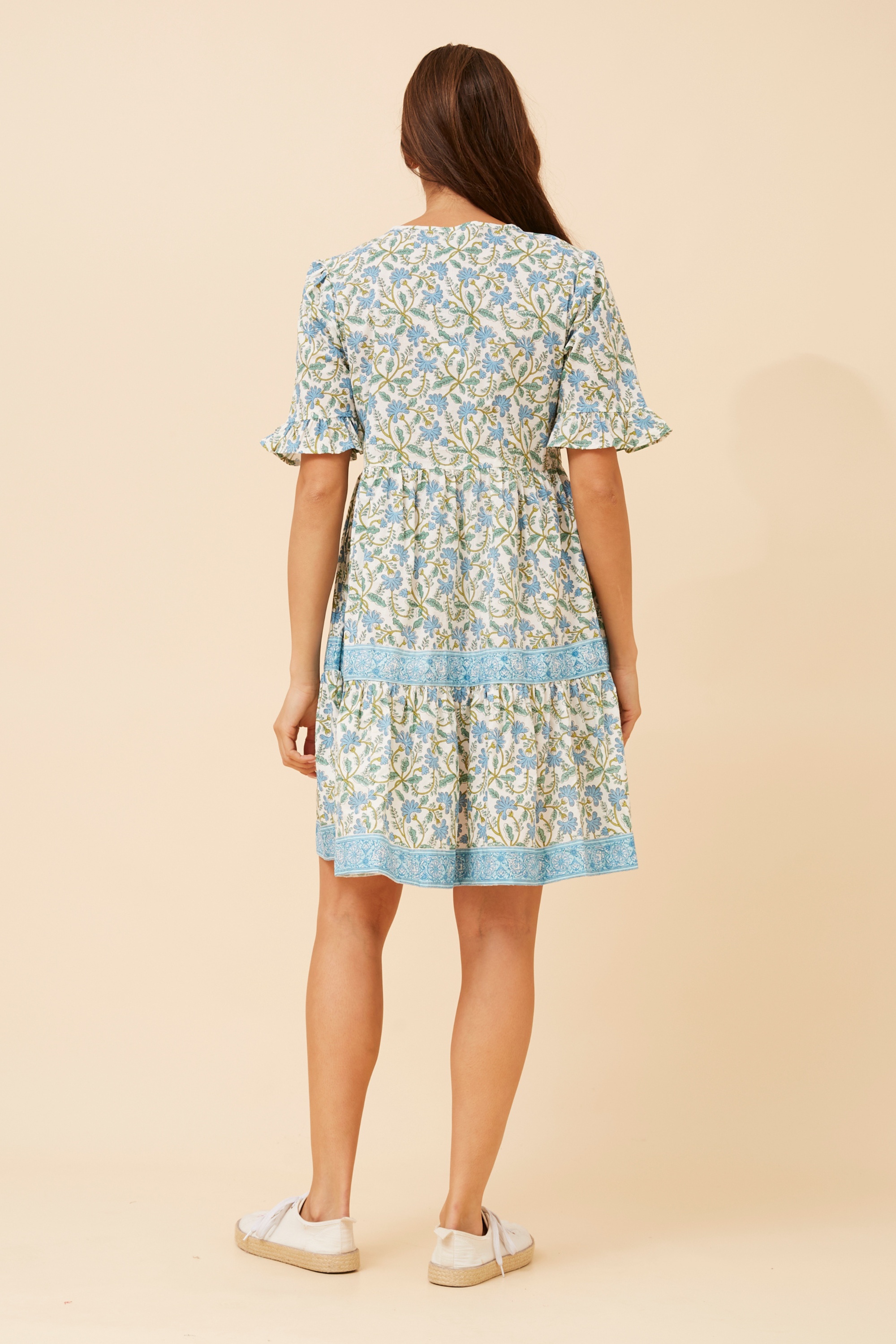 RIDHI BORDER PRINT DRESS