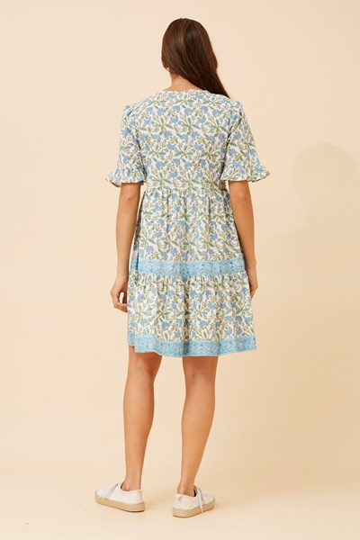 RIDHI BORDER PRINT DRESS