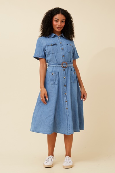 RIEKO DENIM SHIRT DRESS