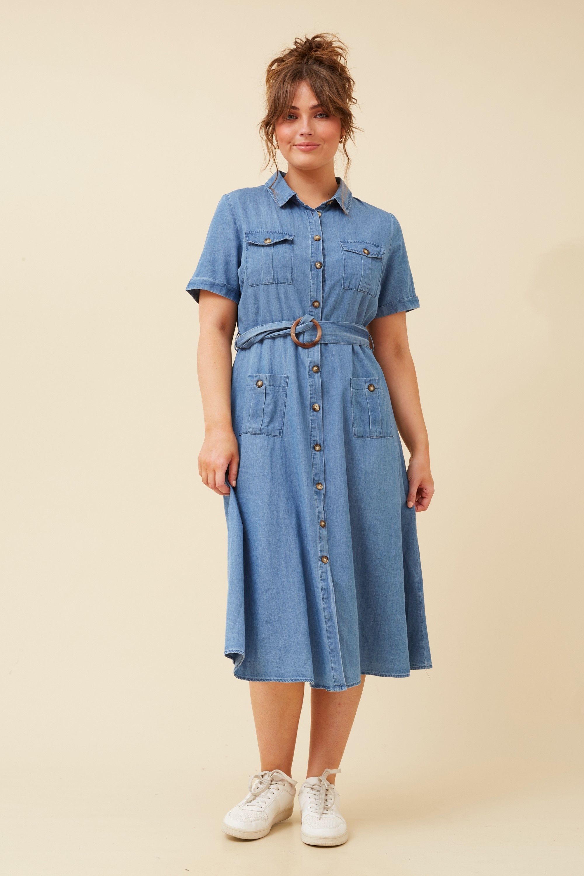 RIEKO DENIM SHIRT DRESS