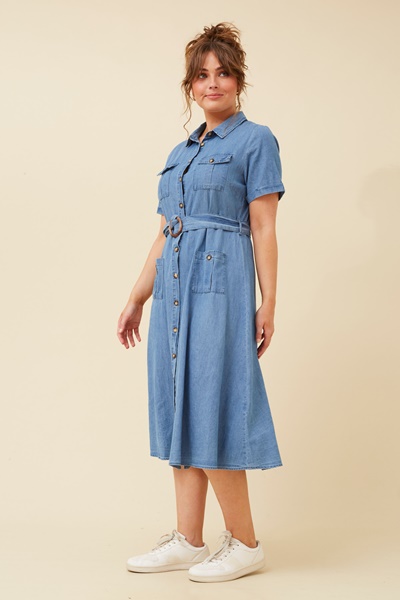 RIEKO DENIM SHIRT DRESS