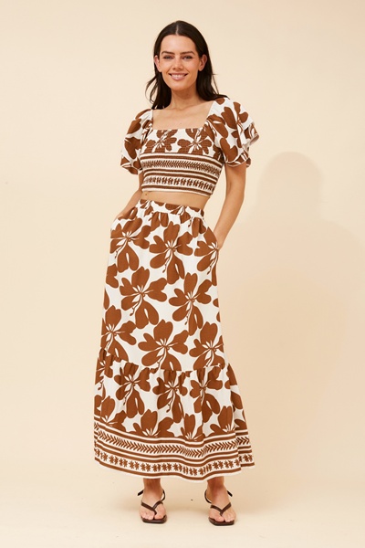 RIELLE BORDER PRINT TWO-PIECE SET