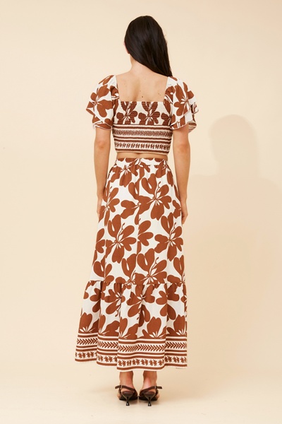 RIELLE BORDER PRINT TWO-PIECE SET
