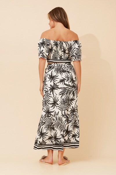 RIELLE PALM TREE PRINT SKIRT SET