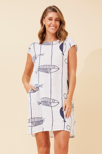 RIMINI LINEN SHIFT DRESS