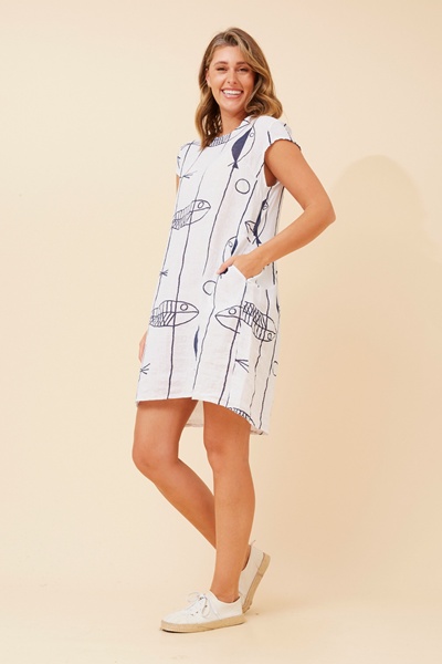 RIMINI LINEN SHIFT DRESS