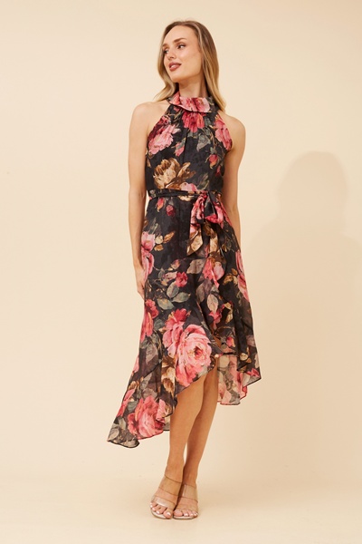 RIO FLORAL MIDI DRESS