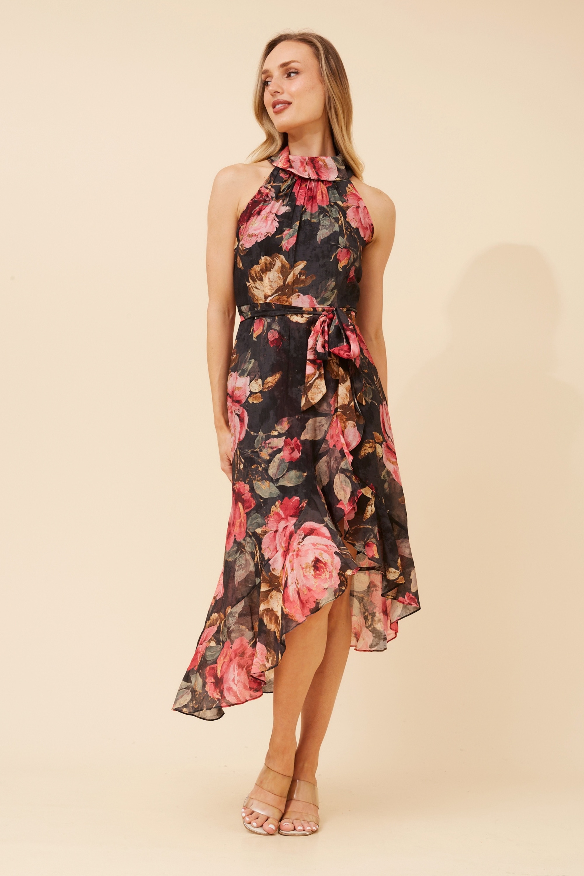 RIO FLORAL MIDI DRESS
