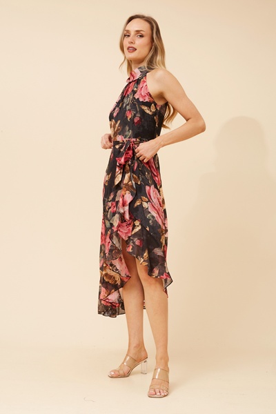 RIO FLORAL MIDI DRESS
