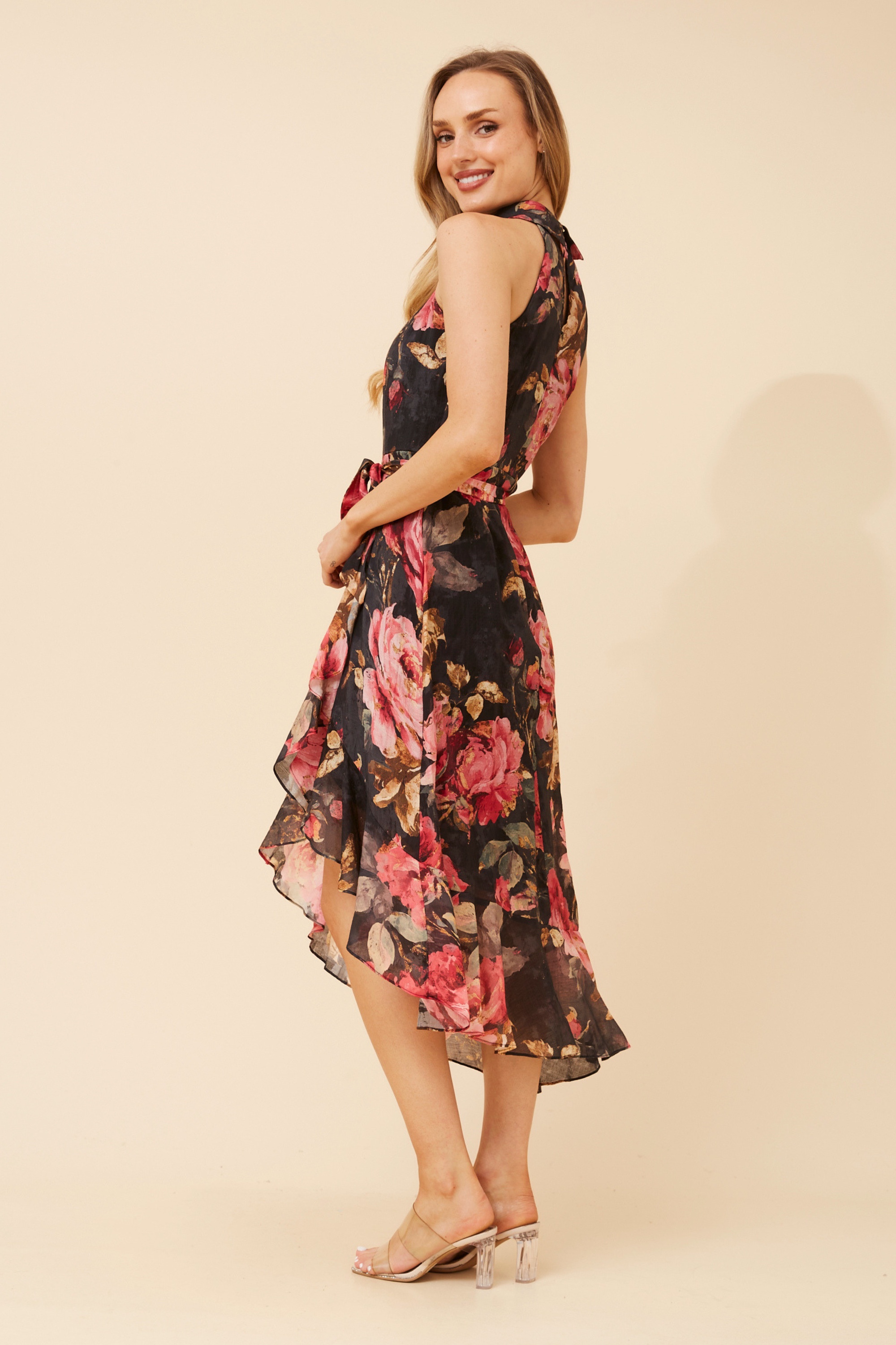 RIO FLORAL MIDI DRESS
