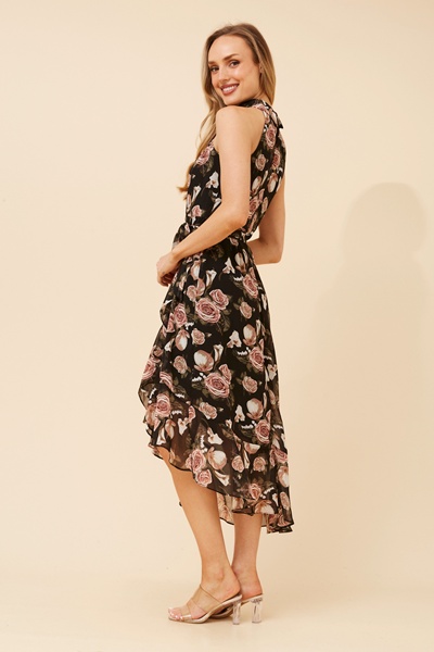RIO FLORAL MIDI DRESS