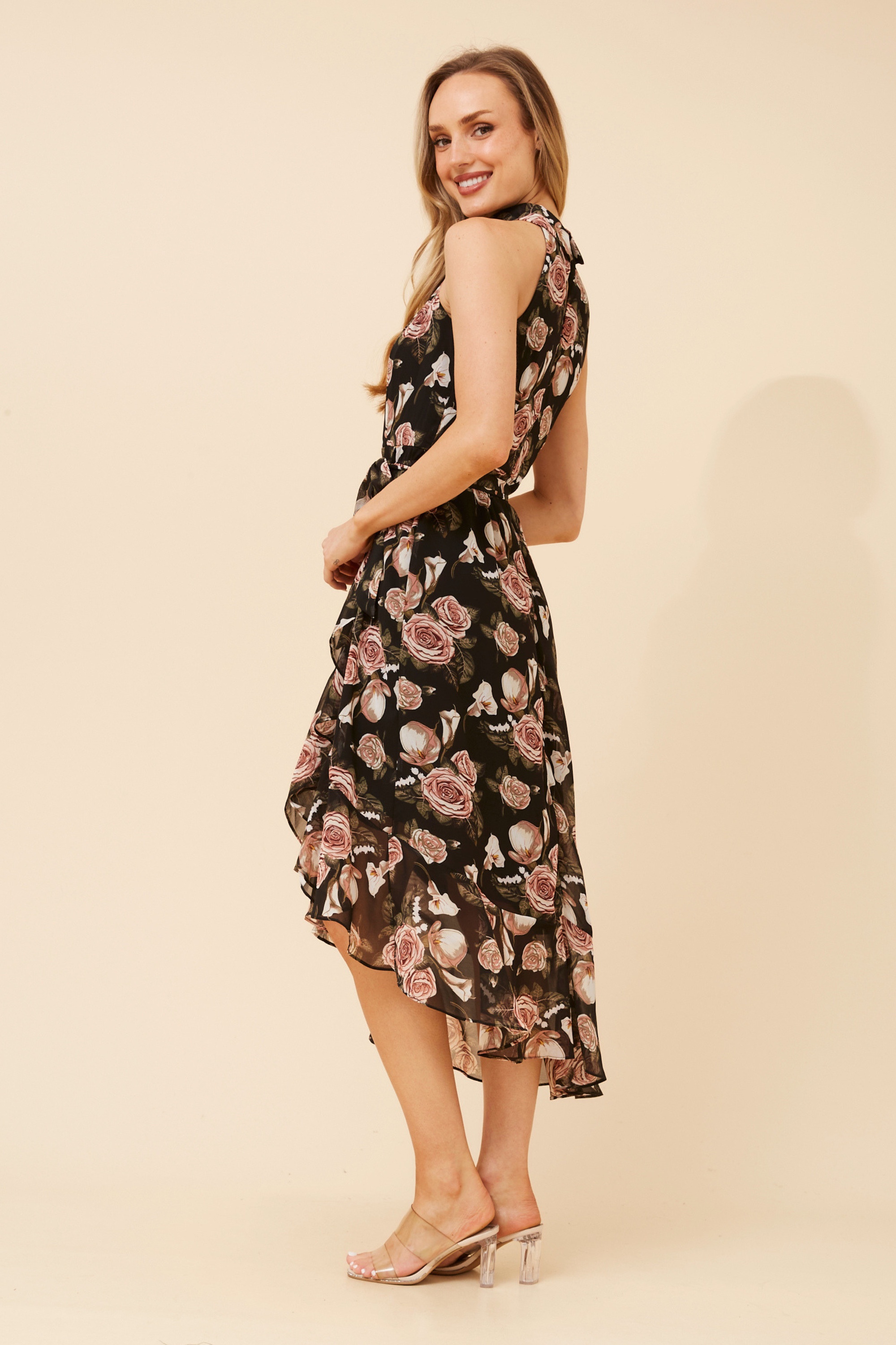 RIO FLORAL MIDI DRESS