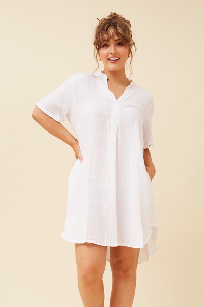 RIZZO LINEN SHORT DRESS