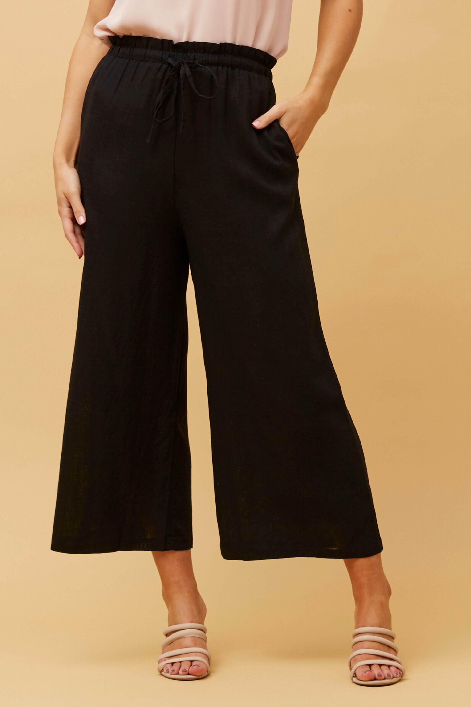 ROBERTA PAPERBAG LINEN PANTS