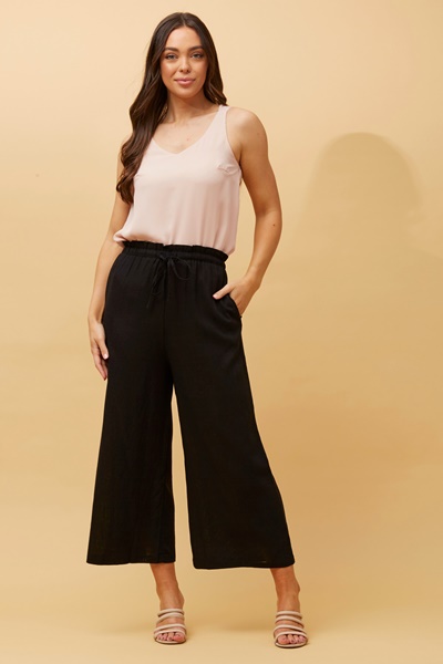 ROBERTA PAPERBAG LINEN PANTS