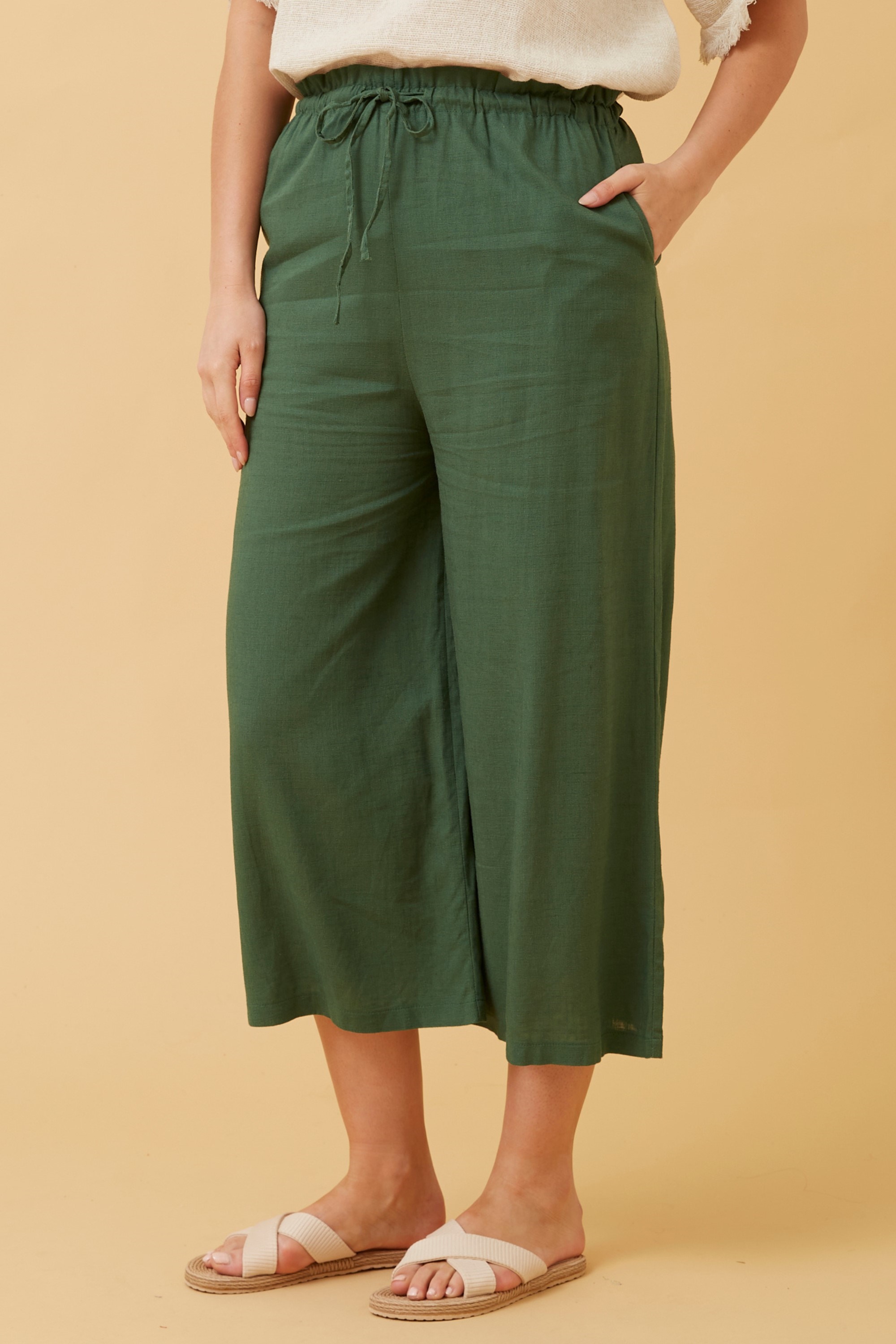 ROBERTA PAPERBAG LINEN PANTS