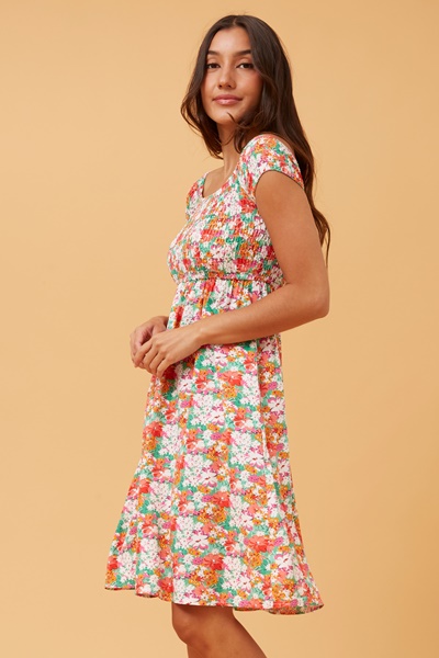 ROBIN FLORAL SHORT DRESS