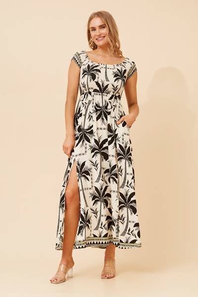 ROBIN PALM TREE PRINT DRESS