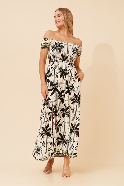 ROBIN PALM TREE PRINT DRESS