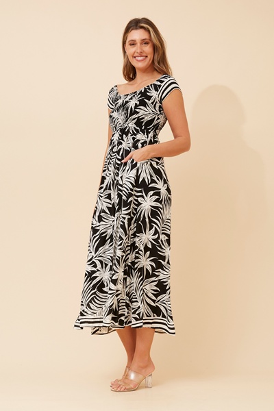 ROBIN TROPICAL PRINT MAXI DRESS