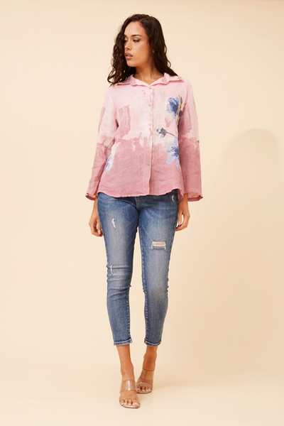 ROCCO FLORAL LINEN TOP