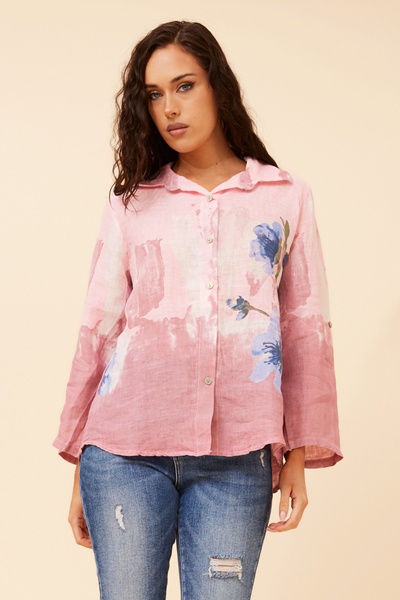 ROCCO FLORAL LINEN TOP