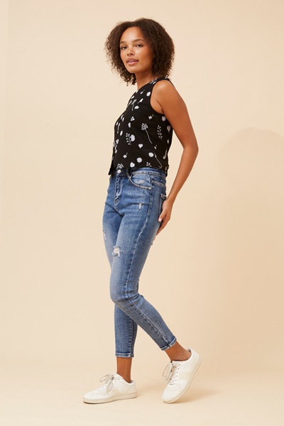 ROCH FLORAL EMBROIDERED VEST