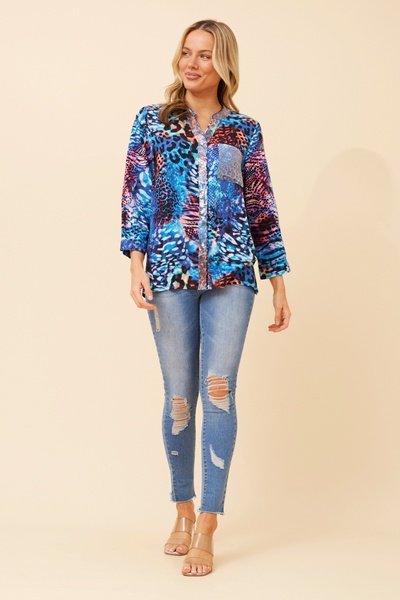 ROJIN ANIMAL PRINT BLOUSE