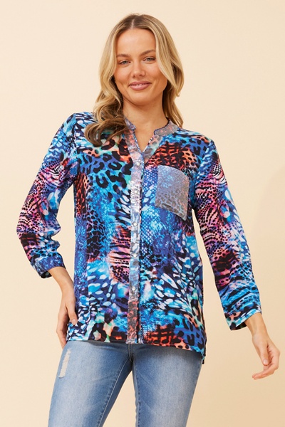 ROJIN ANIMAL PRINT BLOUSE