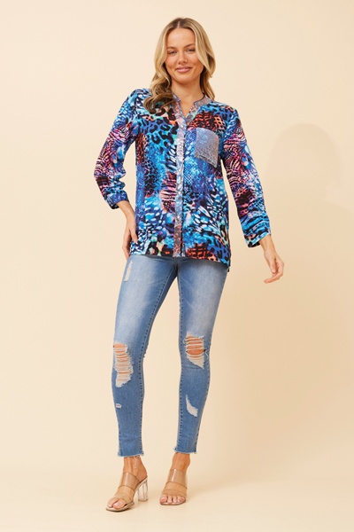 ROJIN ANIMAL PRINT BLOUSE