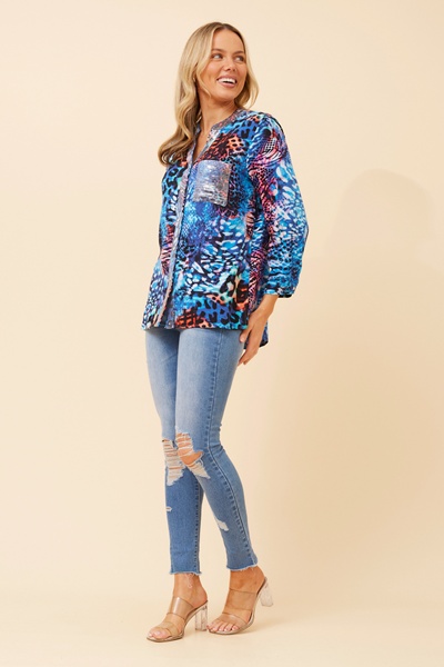 ROJIN ANIMAL PRINT BLOUSE