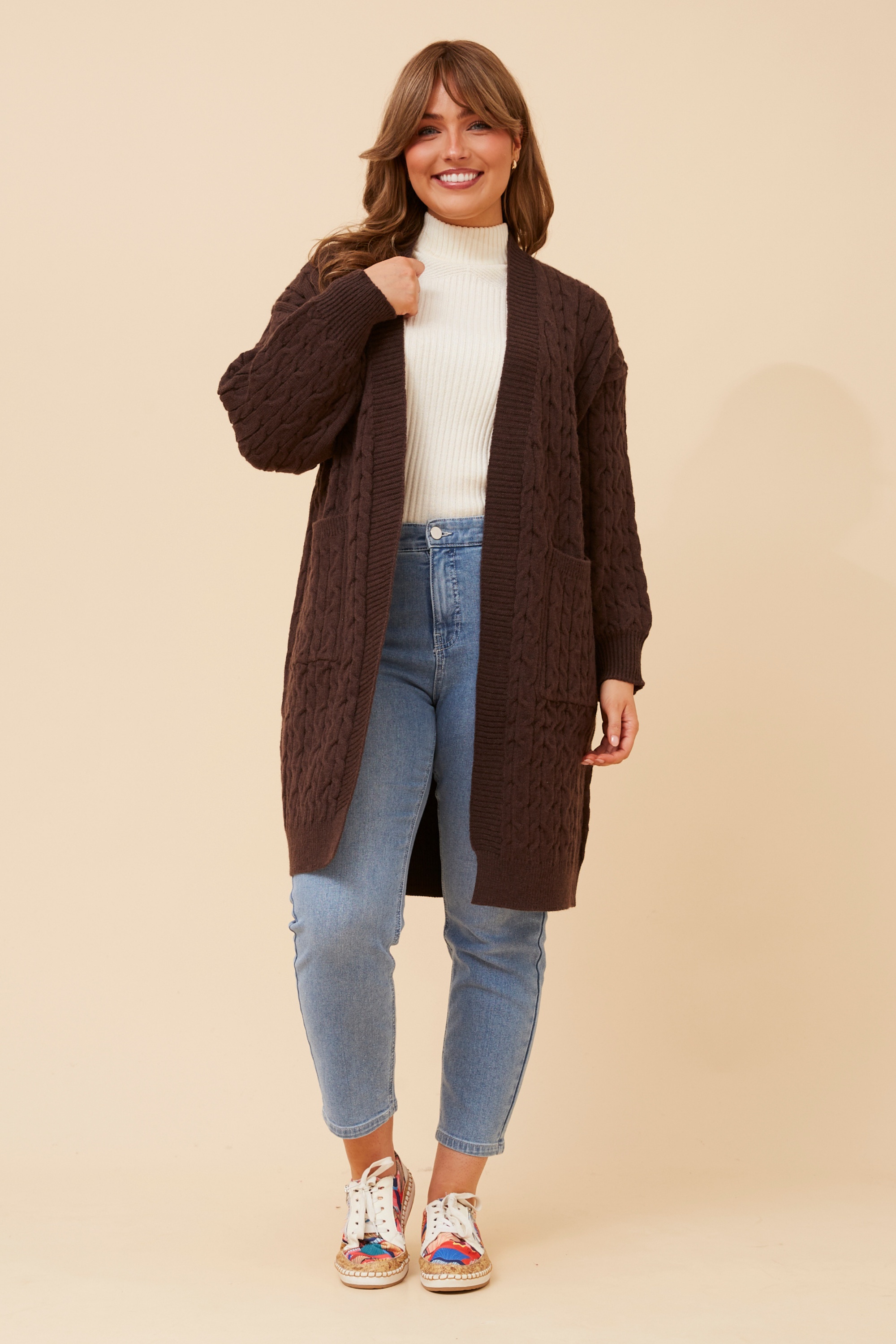 ROMILLY CABLE KNIT CARDIGAN