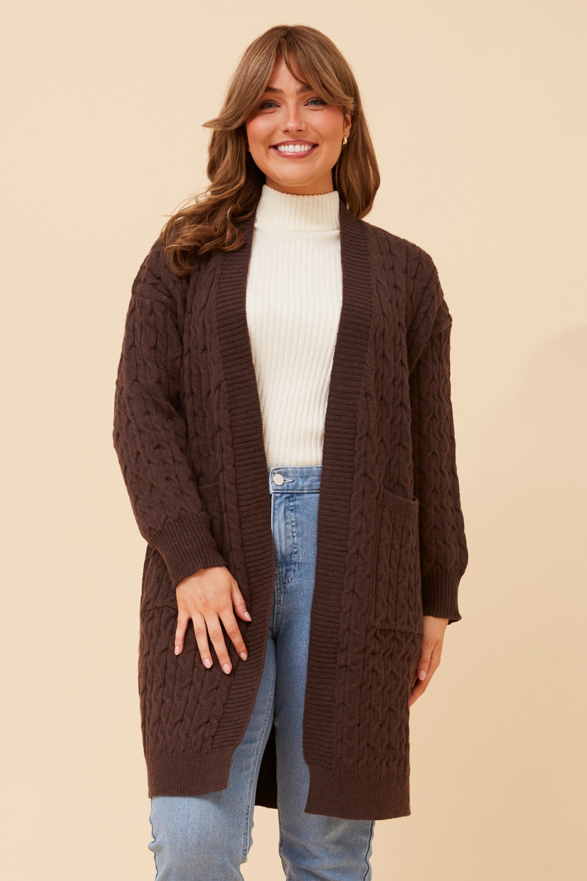 ROMILLY CABLE KNIT CARDIGAN