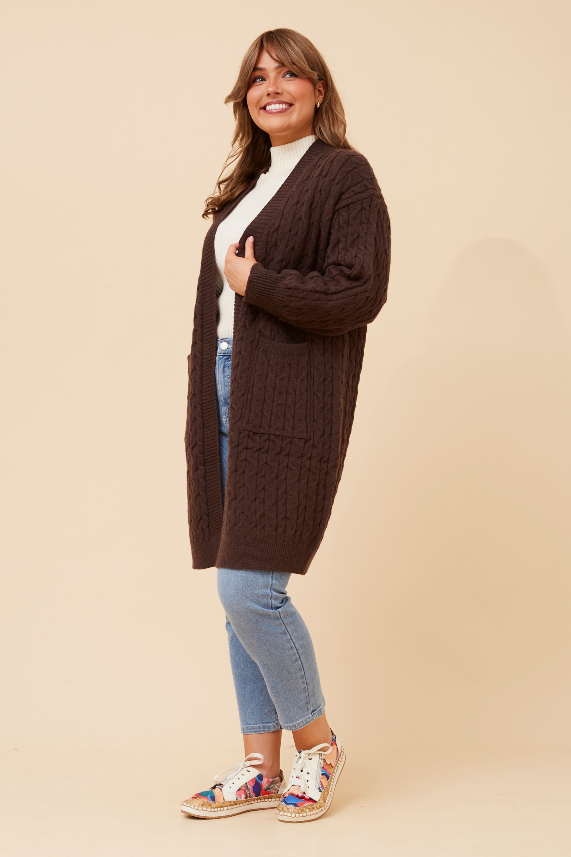 ROMILLY CABLE KNIT CARDIGAN