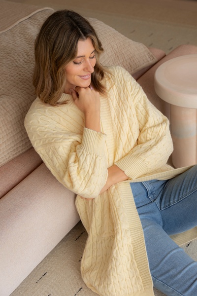 ROMILLY CABLE KNIT CARDIGAN