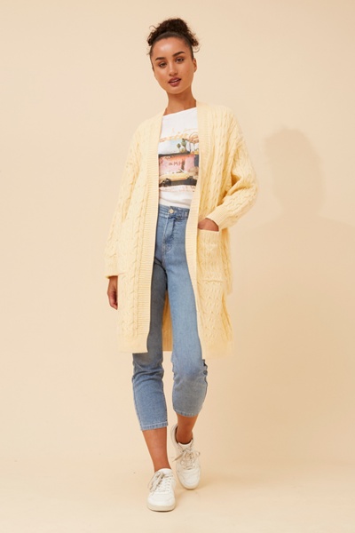 ROMILLY CABLE KNIT CARDIGAN