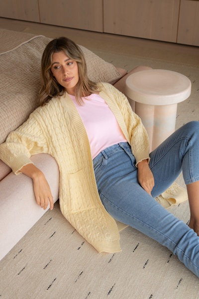 ROMILLY CABLE KNIT CARDIGAN