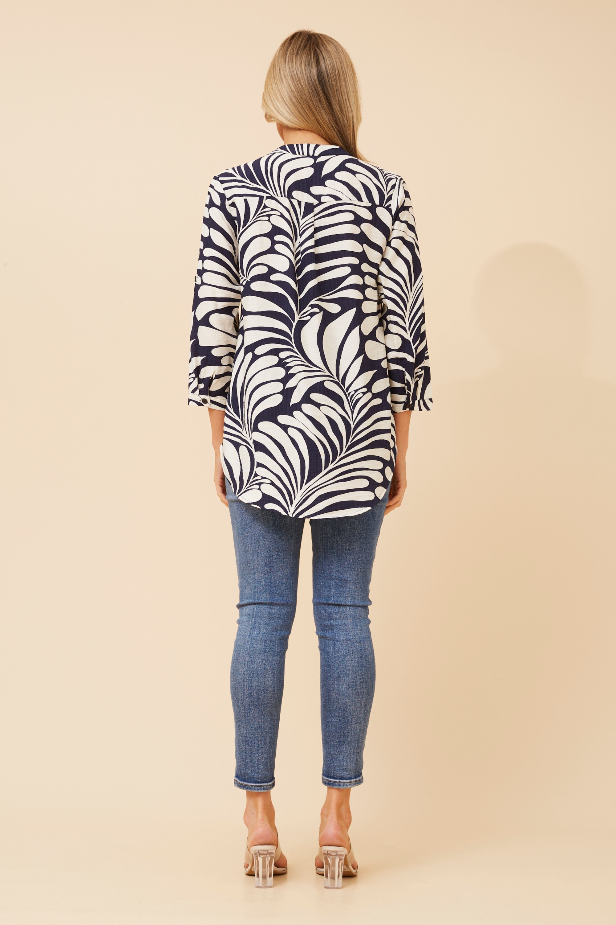 ROMINA ABSTRACT PRINT BLOUSE