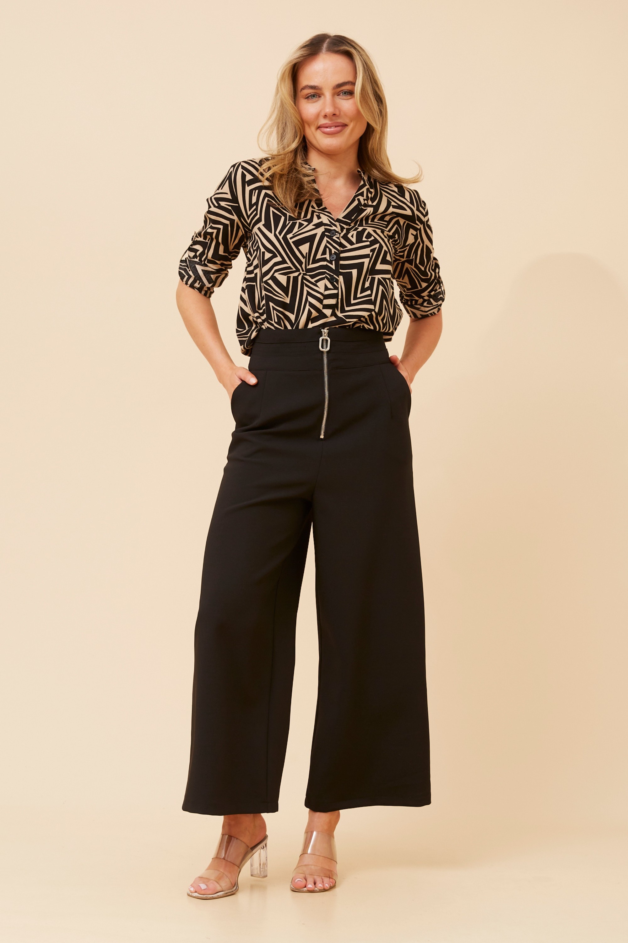 ROMINA ABSTRACT PRINT BLOUSE