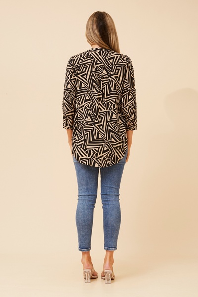 ROMINA ABSTRACT PRINT BLOUSE