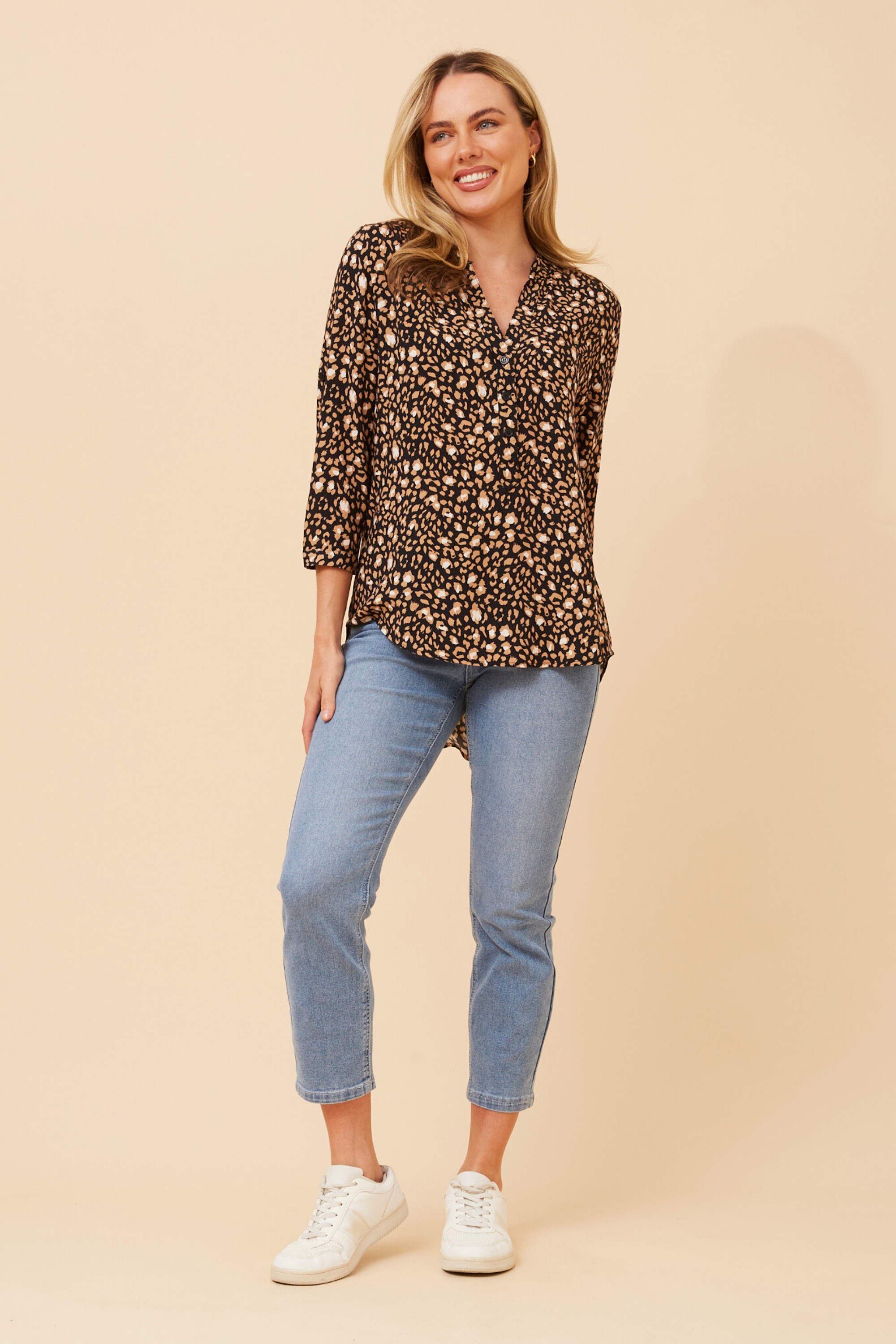 ROMINA ANIMAL PRINT BLOUSE