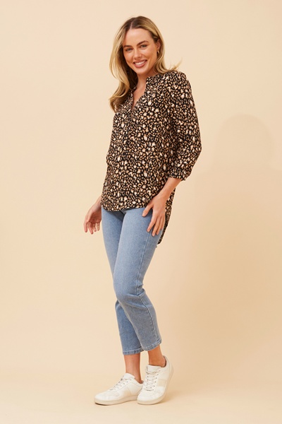 ROMINA ANIMAL PRINT BLOUSE