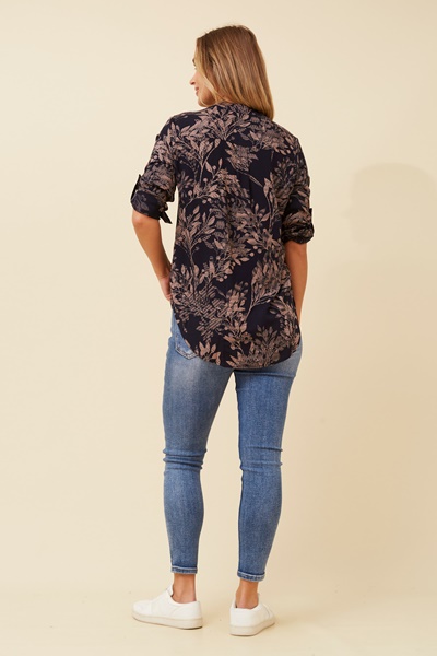 ROMINA LEAF PRINT BLOUSE