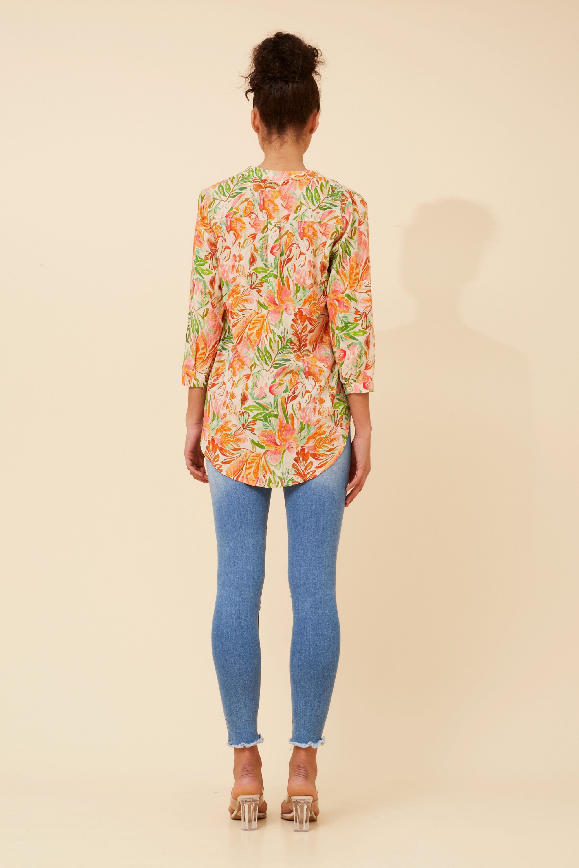 ROMINA LEAF PRINT BLOUSE