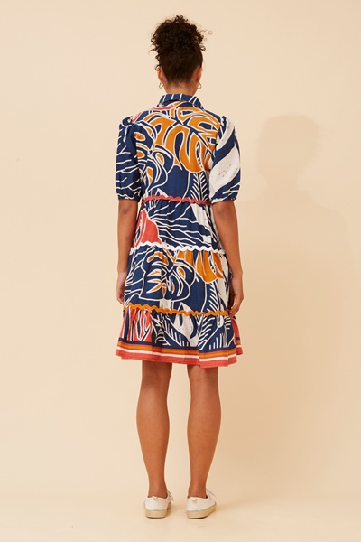 RONIKA ABSTRACT PRINT DRESS